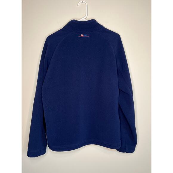 1990s Ralph Lauren Sport Fleece Patriotic Flag Logo Crest Pullover Sweater M - Picture 10 of 10